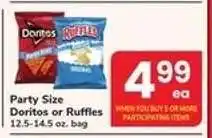 Safeway Party Size Doritos or Ruffles offer