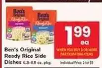 Safeway Ben’s Original Ready Rice Side Dishes offer