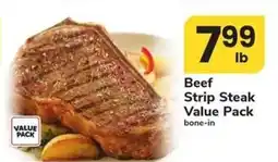 Safeway Beef Strip Steak Value Pack offer