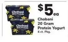 Safeway Chobani 20 Gram Protein Yogurt offer