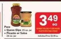 Safeway Pace Queso Dips or Picante or Salsa offer