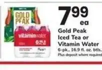 Safeway Gold Peak Iced Tea or Vitamin Water offer