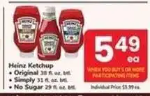 Safeway Heinz Ketchup offer