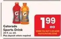 Safeway Gatorade Sports Drink offer