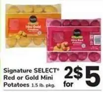 Safeway Signature SELECT Red or Gold Mini Potatoes offer