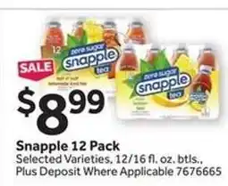 Stop&Shop Snapple 12 Pack offer
