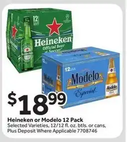 Stop&Shop Heineken or Modelo 12 Pack offer