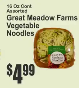 Key Food Great Meadow Farms Vegetable Noodles offer