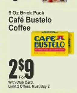 Key Food 6 Oz Brick Pack Café Bustelo Coffee offer