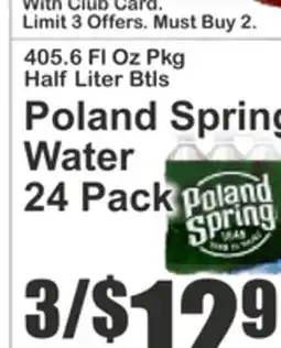 Key Food Poland Spring Water offer