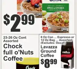 Key Food 23-26 Oz Cont Assorted Chock full o'Nuts Coffee offer