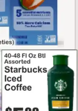 Key Food 40-48 FL Oz Btl Assorted Starbucks Iced Coffee offer