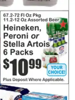 Key Food Heineken, Peroni or Stella Artois offer