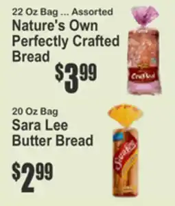 Key Food 22 Oz Bag ... Assorted Nature's Own Perfectly Crafted Bread, 20 Oz Bag Sara Lee Butter Bread offer