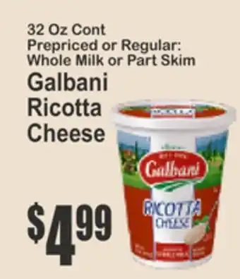Key Food Galbani Ricotta Cheese offer