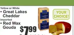 Key Food Yellow or White • Great Lakes Cheddar • Red Wax Gouda offer