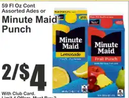 Key Food Minute Maid Punch offer