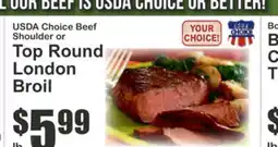 Key Food USDA Choice Beef Shoulder or Top Round London Broil offer