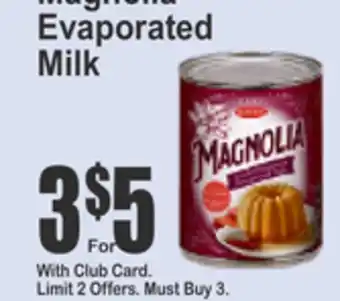 Key Food Magnolia Evaporated Milk offer