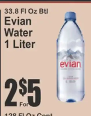 Key Food Evian Water offer
