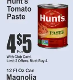 Key Food Hunt's Tomato Paste offer