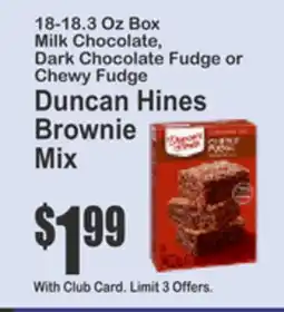 Key Food Duncan Hines Brownie Mix offer