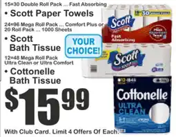 Almonte's Food Dynasty Marketplace • Scott Paper Towels • Scott Bath Tissue • Cottonelle Bath Tissue offer