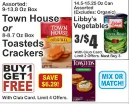 Almonte's Food Dynasty Marketplace Town House Toasted Crackers Libby's Vegetables offer