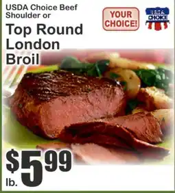 Almonte's Food Dynasty Marketplace USDA Choice Beef Shoulder or Top Round London Broil offer