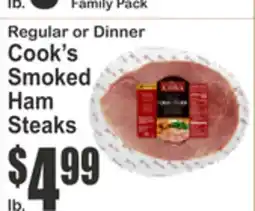 Almonte's Food Dynasty Marketplace Regular or Dinner Cook's Smoked Ham Steaks offer