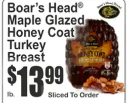 Almonte's Food Dynasty Marketplace Boar's Head Maple Glazed Honey Coat Turkey Breast offer