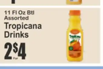 Almonte's Food Dynasty Marketplace 11 Fl Oz Btl Assorted Tropicana Drinks offer