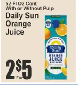 Almonte's Food Dynasty Marketplace Daily Sun Orange Juice offer