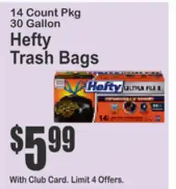 Almonte's Food Dynasty Marketplace Hefty Trash Bags offer