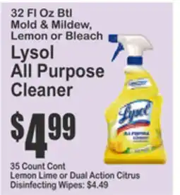 Almonte's Food Dynasty Marketplace Lysol All Purpose Cleaner offer