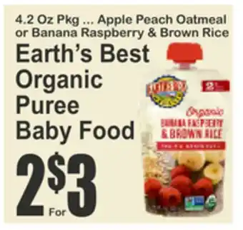 Almonte's Food Dynasty Marketplace Earth's Best Organic Puree Baby Food offer