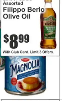 Food Universe Assorted Filippo Berio Olive Oil offer