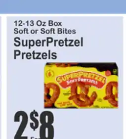 Food Universe 12-13 Oz Box Soft or Soft Bites SuperPretzel Pretzels offer
