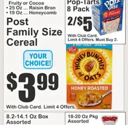 Food Universe Post Family Size Cereal offer