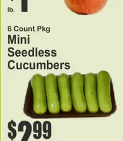 Food Universe 6 Count Pkg Mini Seedless Cucumbers offer