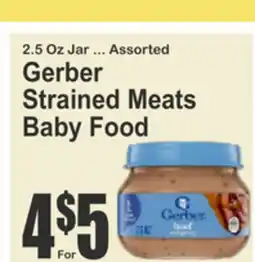 Food Universe Gerber Strained Meats Baby Food offer
