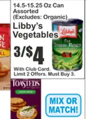 Food Universe Libby's Vegetables offer