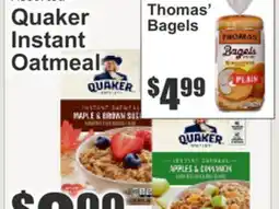 Food Universe Assorted Quaker Instant Oatmeal offer