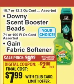 Food Universe • Downy Scent Booster Beads • Gain Fabric Softener offer