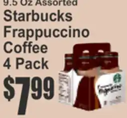Food Universe 9.5 Oz Assorted Starbucks Frappuccino Coffee offer