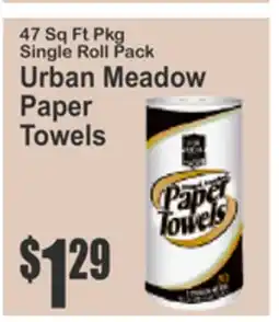 Food Universe 47 Sq Ft Pkg Single Roll Pack Urban Meadow Paper Towels offer
