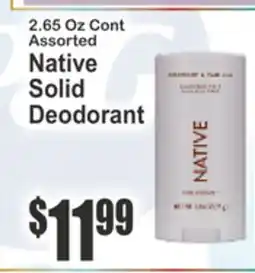 Food Universe Native Solid Deodorant offer