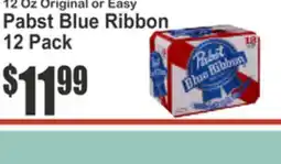 Food Universe 12 Oz Original or Easy Pabst Blue Ribbon offer