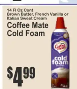 Food Universe Coffee Mate Cold Foam offer