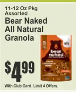 Food Universe Bear Naked All Natural Granola offer